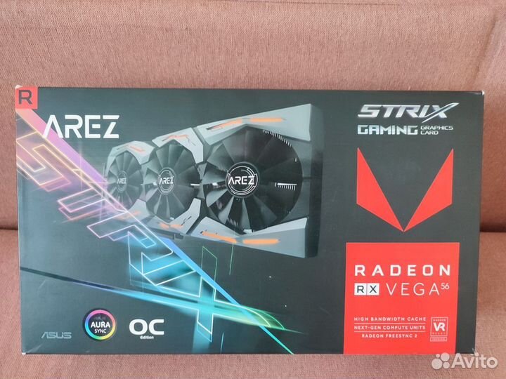 Видеокарта Asus AMD Radeon RX vega 56 strix OC