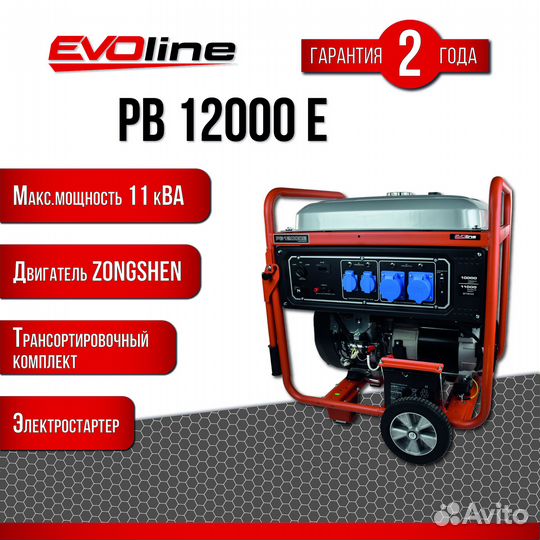 Газовый генератор EVOline 10кВт в кожухе