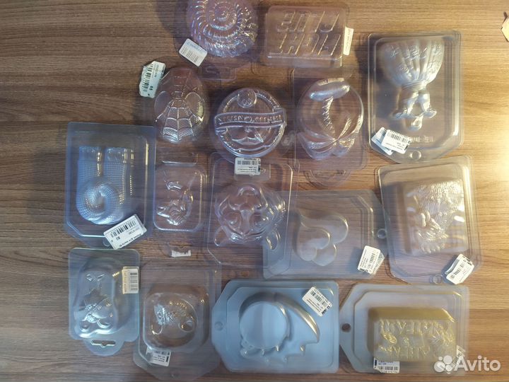 Формы пластиковые для мыла и шоколада, бомбочек