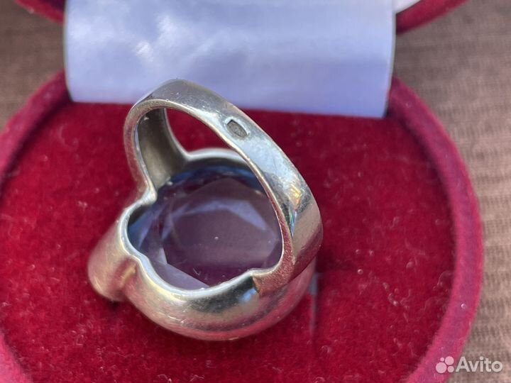 Серебряное кольцо, перстень крупный