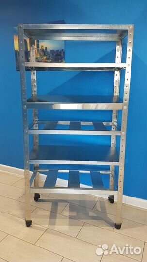 Стеллаж из нержавейки на каркасе из оцинковки