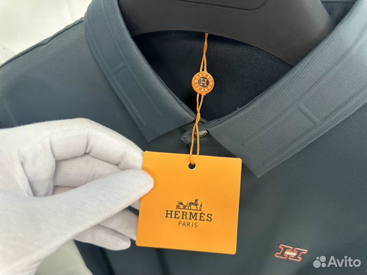 Футболка поло hermes премиум холодок