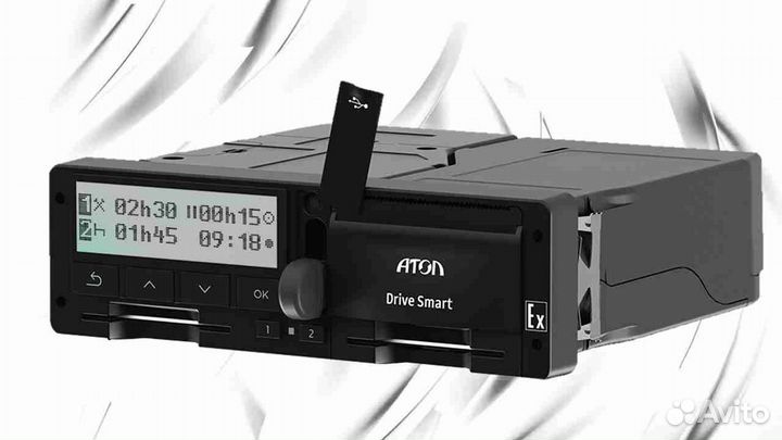 Цифровой автомобильный тахограф Atol, с скзи