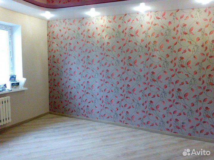 Шпаклевка под обои, под покраску. Поклейка обоев