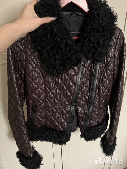Куртка кожаная женская с мехом