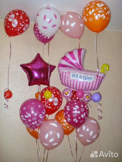 Воздушные шары на выписку из родильного дома