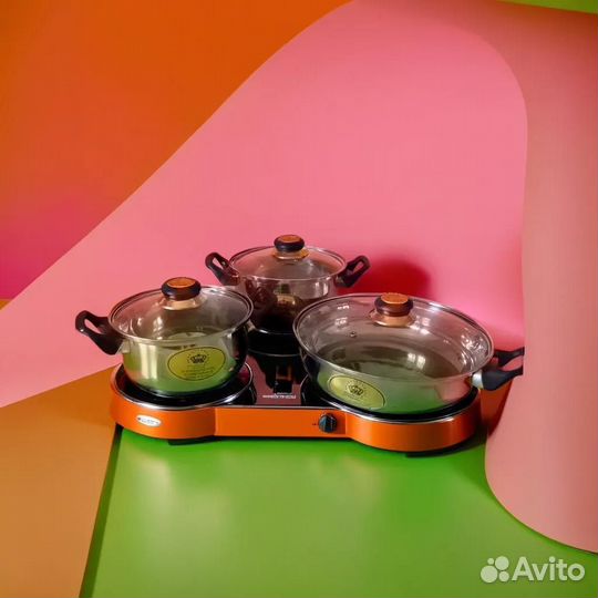 Посуда для приготовления кастрюля 2шт и сковорода