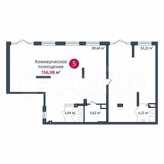 Свободного назначения, 156.98 м²