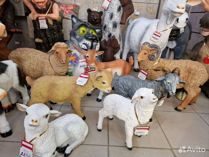 Садовые фигурки из полистоуна декоративные