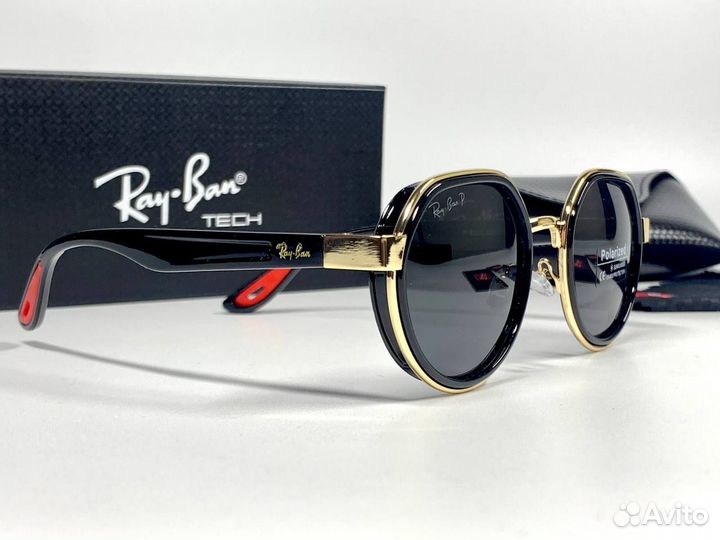 Очки Ray Ban Ferrari золотистые