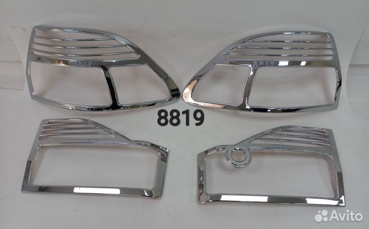 Накладки декоративные на фонари Honda Accord хром