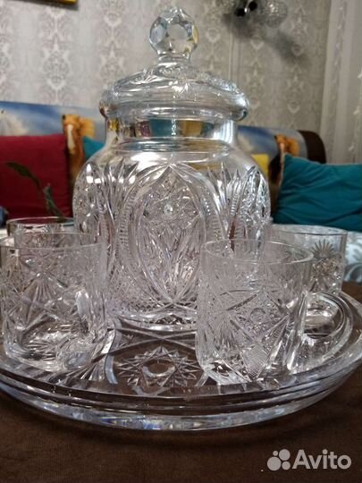 Старинный Хрустальный набор (сервиз)