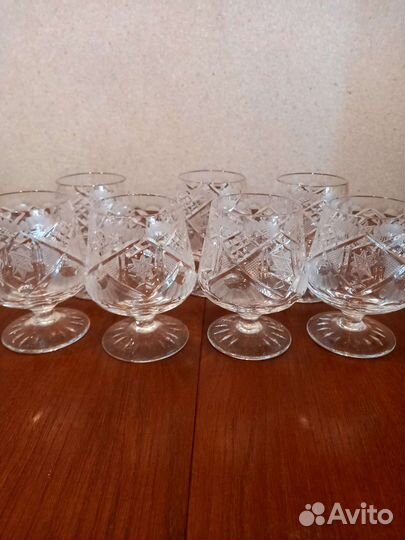 Хрустальные фужеры, стопки