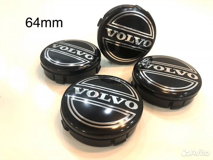 Колпачки на литые диски volvo 64 mm