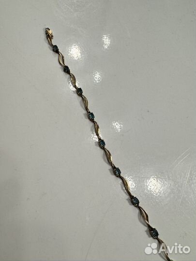 Золотой браслет 585 бу с топазами Sokolov