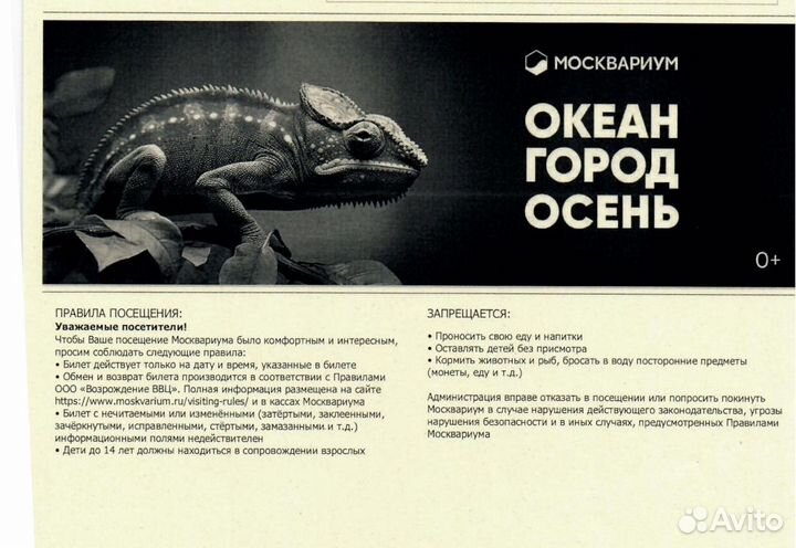 Билеты в москвариум