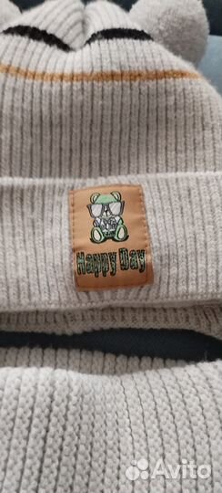Комплект шапка и снуд зима, новый