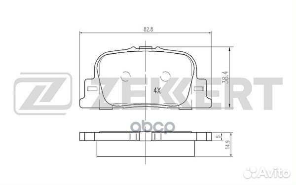 Колодки торм. диск. задн. Geely FC/Vision 06