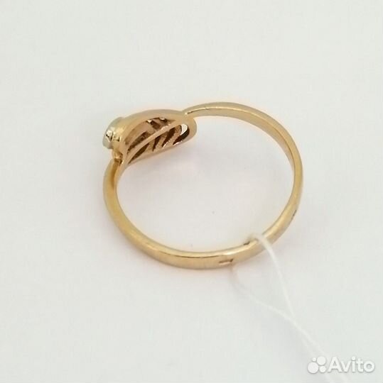 Кольцо / размер 17 / 1,89г / Золото585 / фианиты круглые