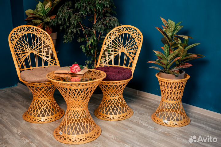 Плетеная садовая мебель из композита