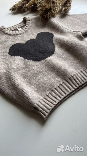 Детский свитер теплый бежевый новый