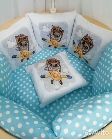 Бортики - подушки для детской кроватки