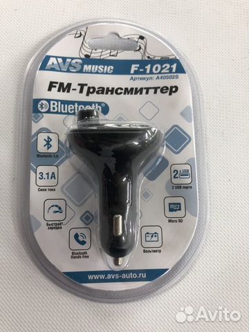 MP3 плеер + FM трансмиттер с дисплеем AVS F-1021
