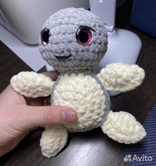 Плюшевая игрушка ручной работы амигуруми черепашка