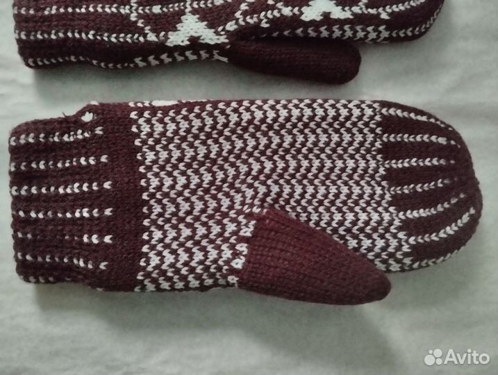 Варежки женские теплые