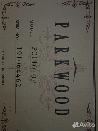 Электро аккустическая Гитара Parkwood pc110 op