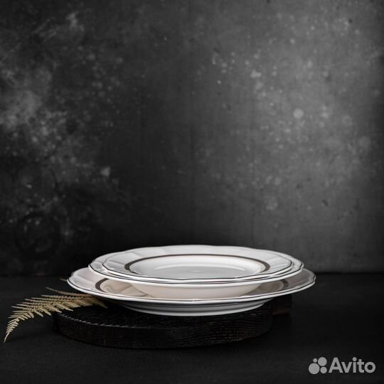 Набор тарелок «Фаворит» из костяного фарфора тарел