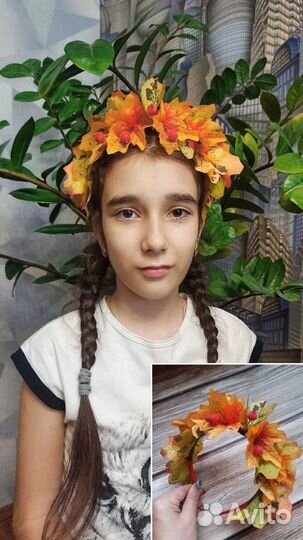 Осенний ободок, кокошник