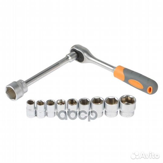 Набор головок 3/8 шестигранных С трещоткой 72Т