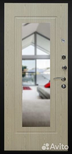 Металлическая дверь с зеркалом Броня Престиж