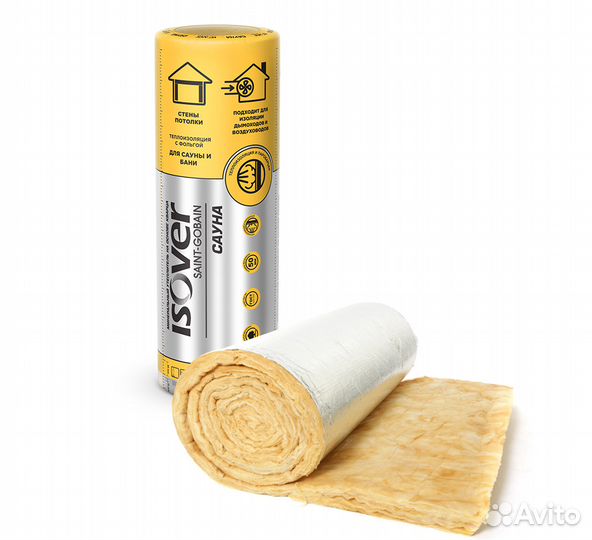Минеральная вата Isover Сауна (фольгированная)