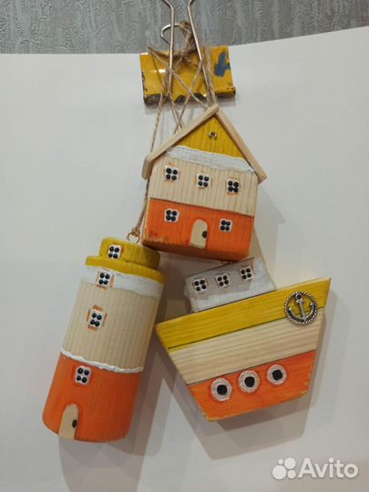 Деревянные игрушки на елку