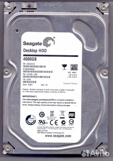 HDD Seagate Desktop 4 Tb SATA III Thailand