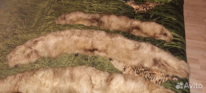 Меховой воротник песец шкурки разные