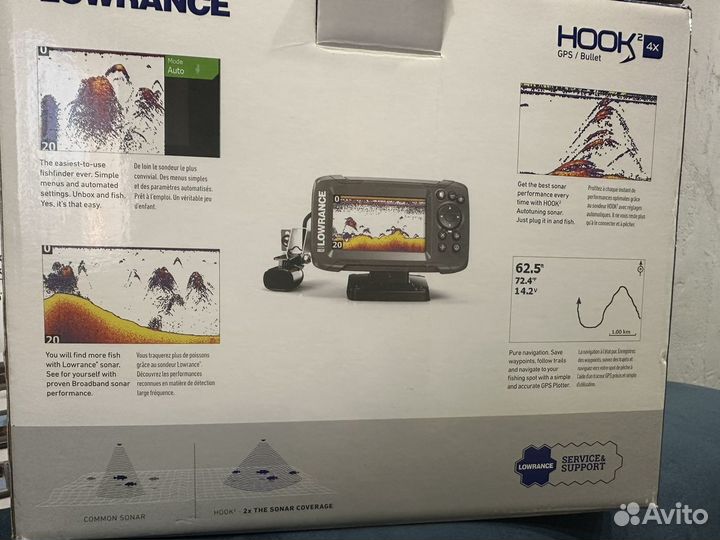 Эхолот lowrance hook2 4x bullet gps