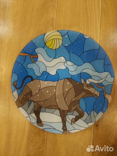 Блюдо сервировочное Мадонна 27 см и стекло 24