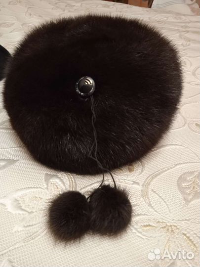 Берет женский норковый