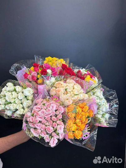 Роза кустовая букет опт