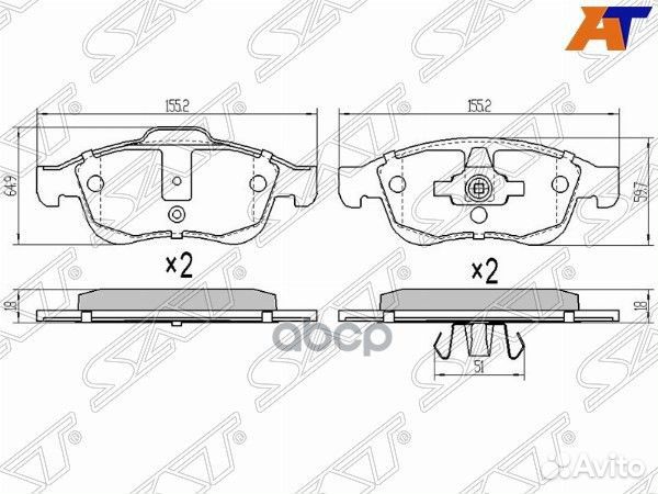 Колодки тормозные перед renault kaptur 16/dust