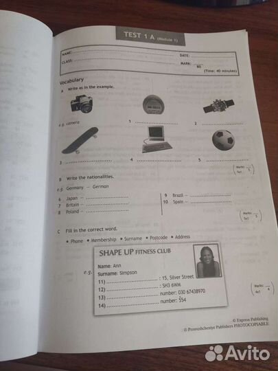 Английский в фокусе 6 класс. Контрольные задания