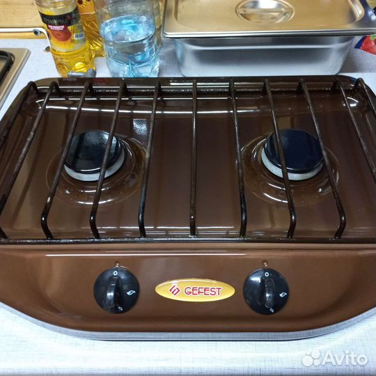 Настольная газовая плита 2 конфорки