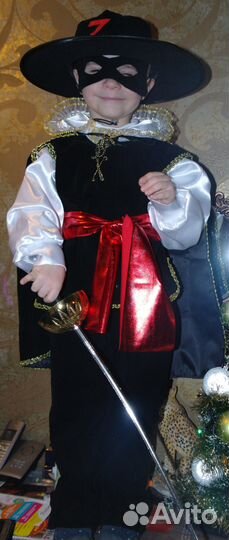 Карнавальный костюм Зорро, размер 28