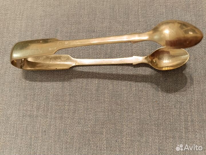 Винтажные щипцы для сахара Англия серебрение