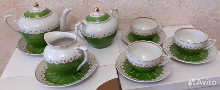 Чайный сервиз Барановка. Позолота. 1950-е годы