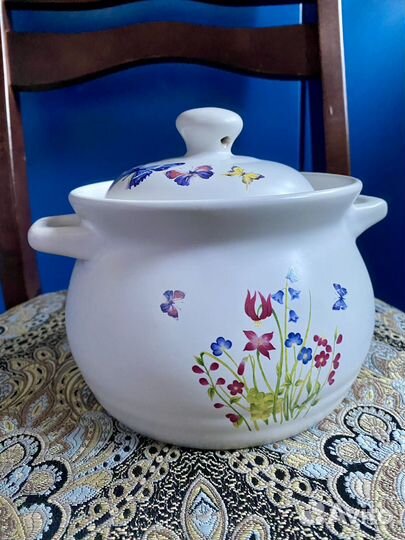 Кастрюля горшок керамика для запекания супница