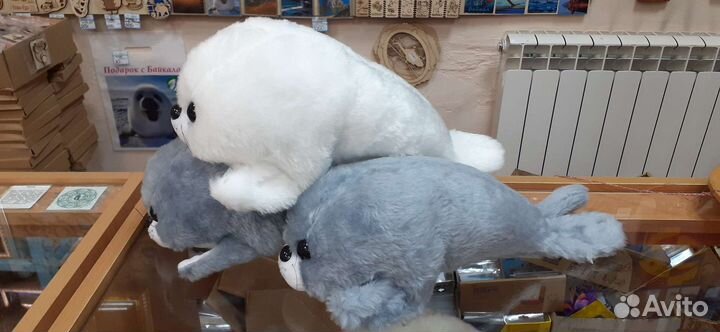 Мягкая игрушка нерпа 32 см